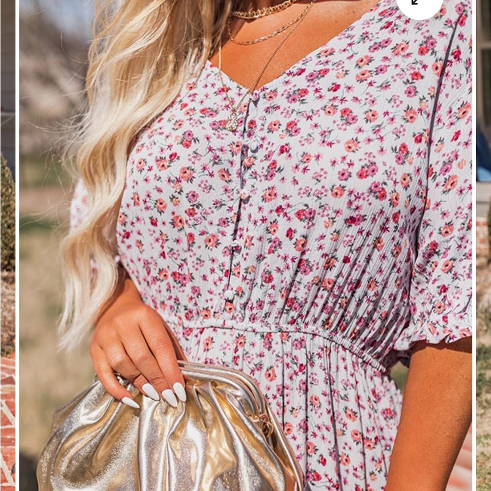 Floral Button-Down midi dress
